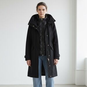 Woolrich black Galena 3-in-1 Parka down waterproof coat with puffer vest - Large